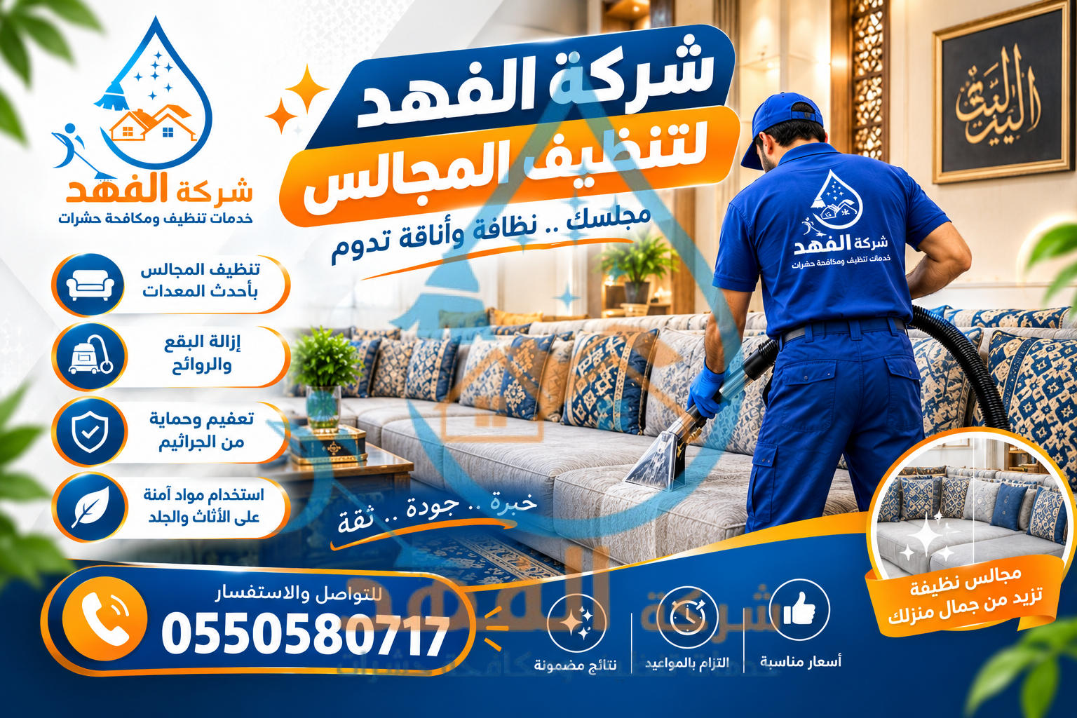شركة تنظيف مجالس بالمجمعة