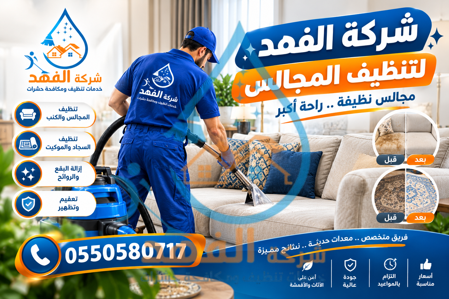 شركة تنظيف مجالس بالمجمعة
