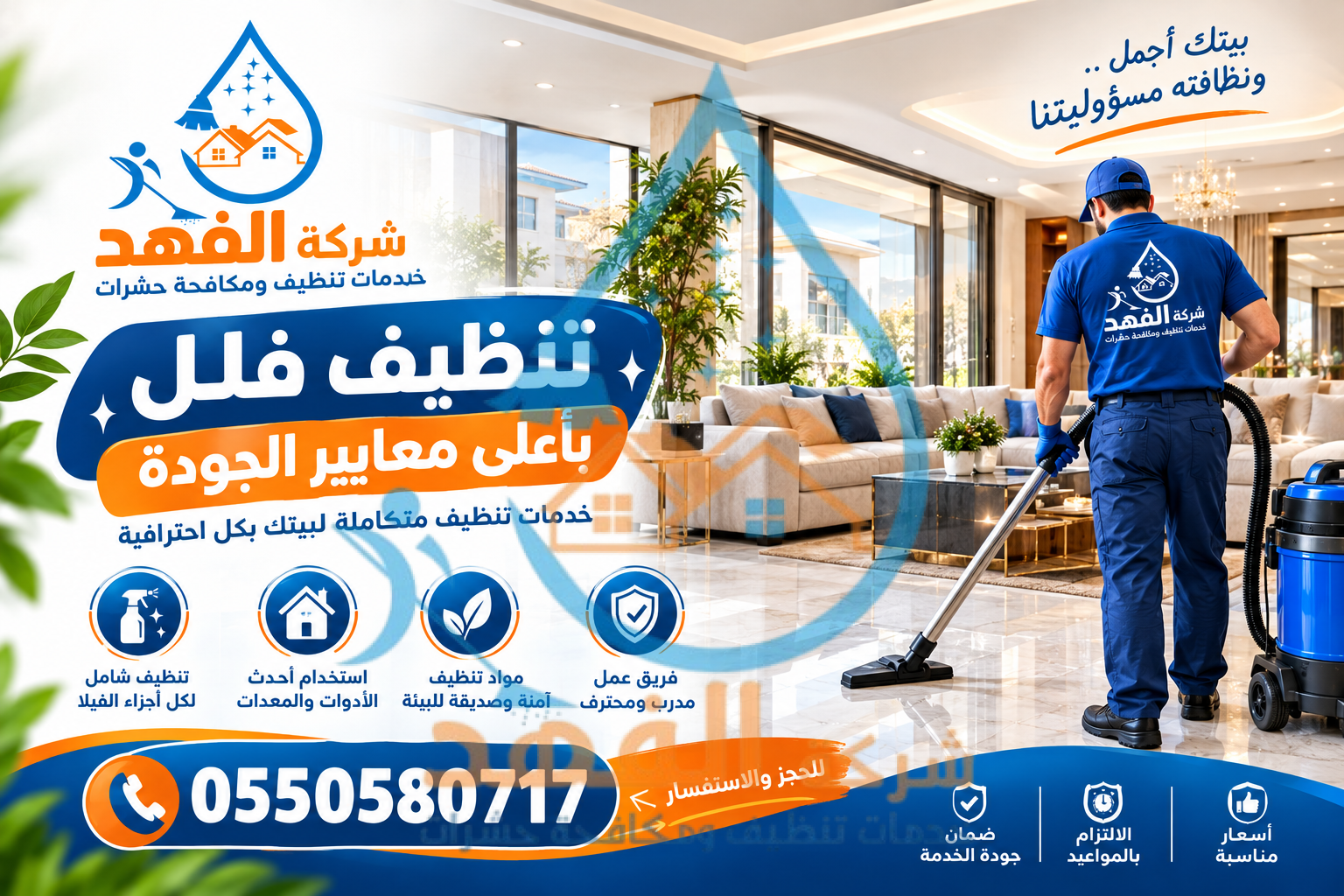 شركة تنظيف فلل بالمجمعة