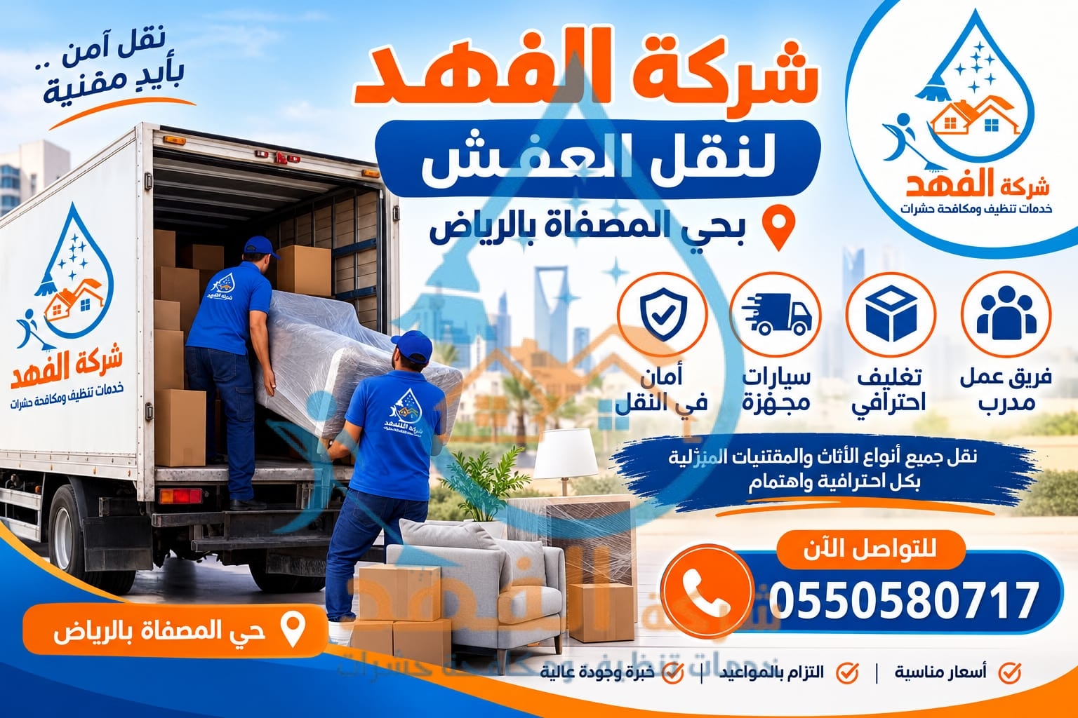 شركة نقل عفش بحي اليرموك بالرياض