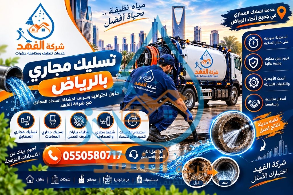 شركة تسليك مجاري بحي الأندلس بالرياض
