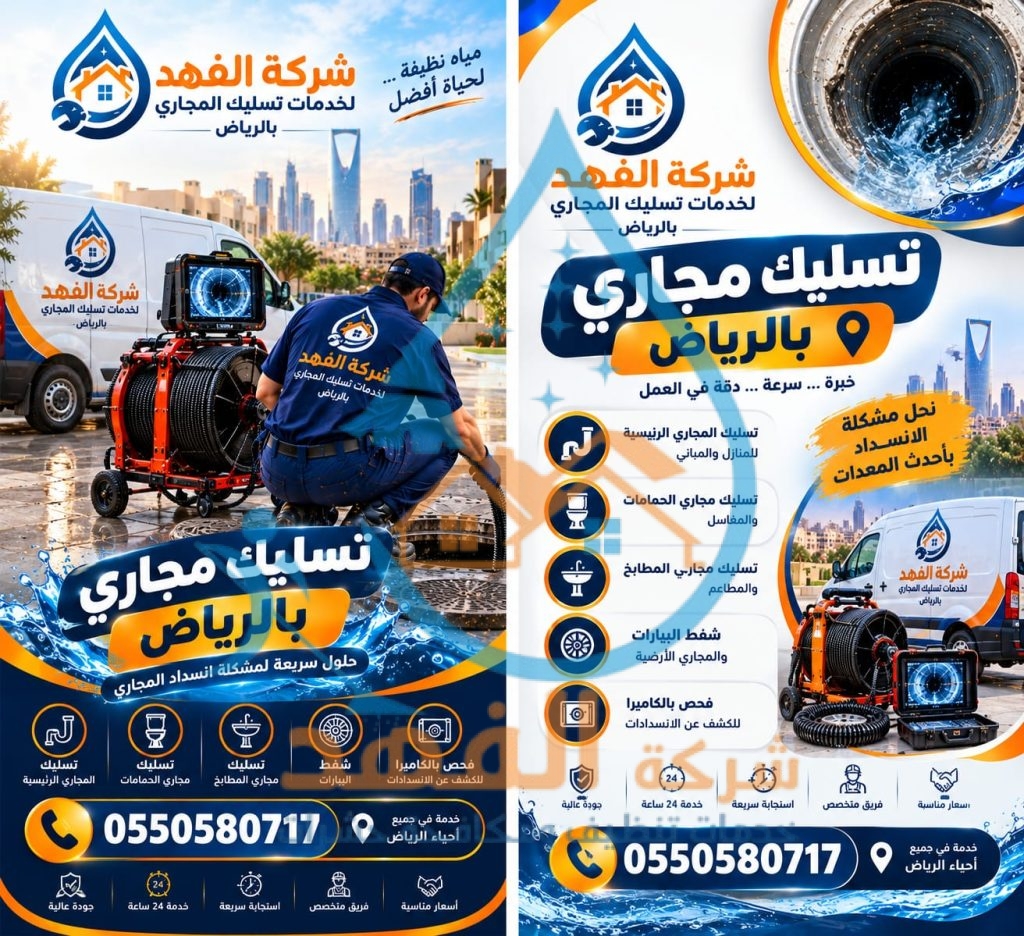 شركة تسليك مجاري بحي المرسلات بالرياض