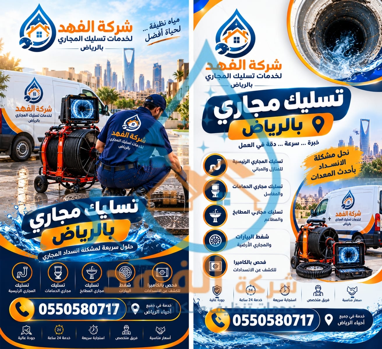 شركة تسليك مجاري بحي العارض بالرياض