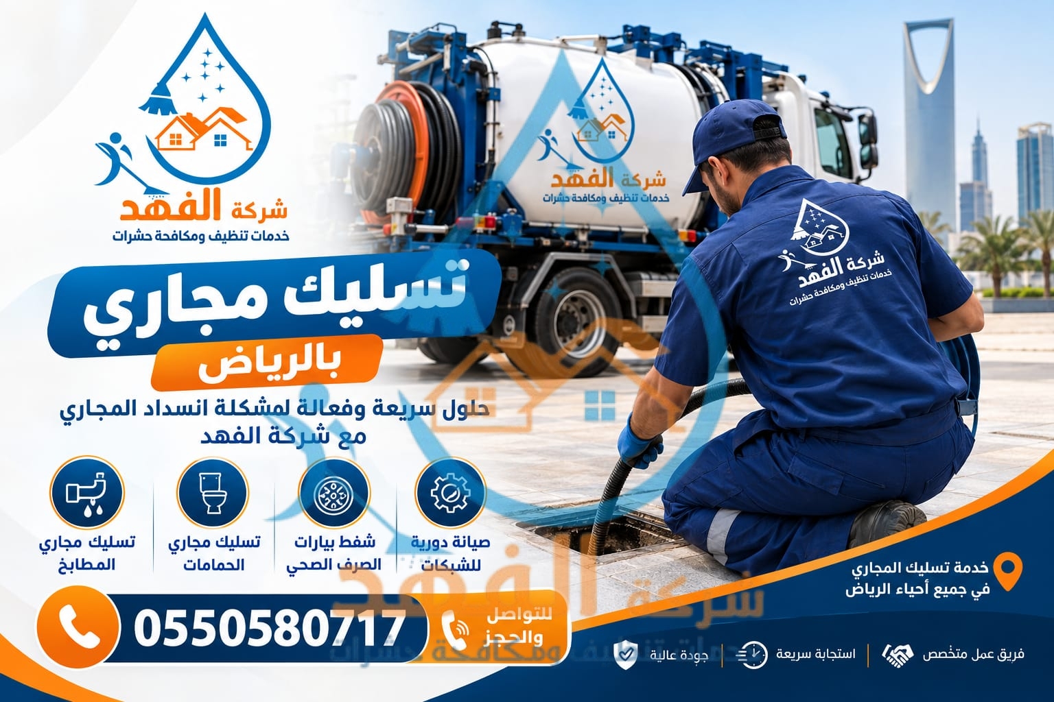 شركة تسليك مجاري بحي العقيق بالرياض