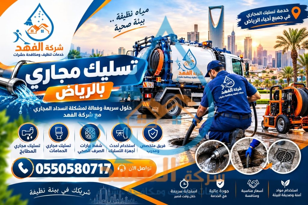 شركة تسليك مجاري بحي الربيع بالرياض