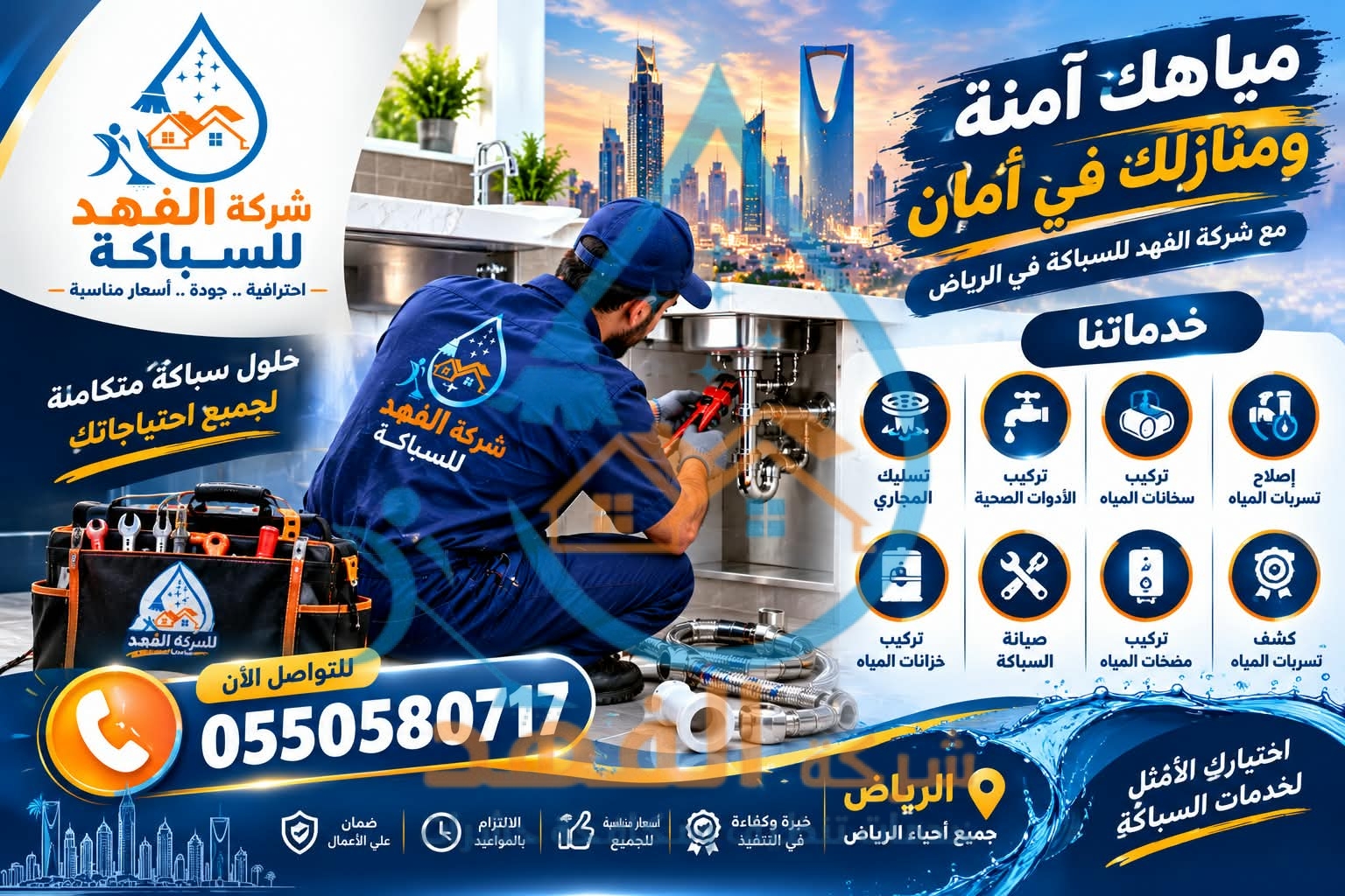 شركة سباكة بحي الروضة بالرياض