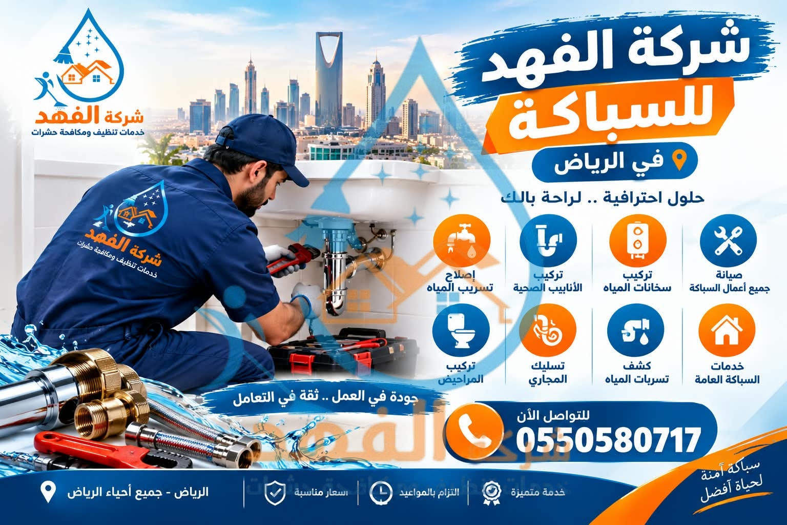 شركة سباكة بحي المونسية بالرياض