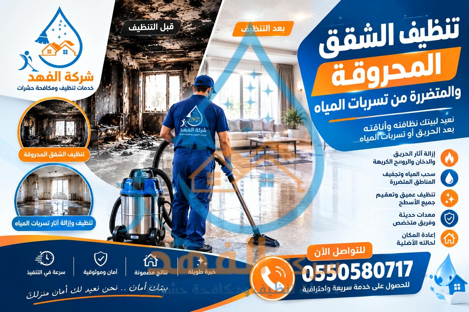 شركة تنظيف فلل محروقة بالرياض