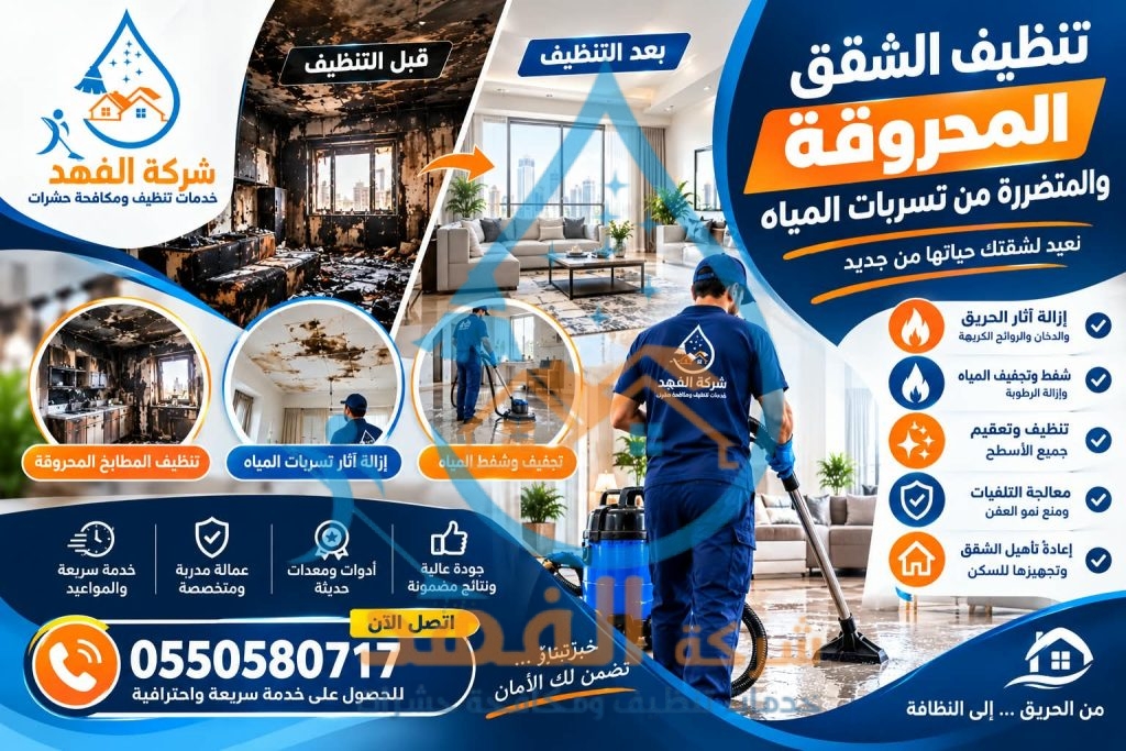 شركة تنظيف فلل محروقة بالرياض