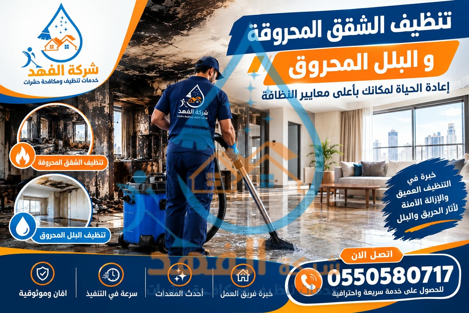 شركة تنظيف شقق محروقة بالرياض