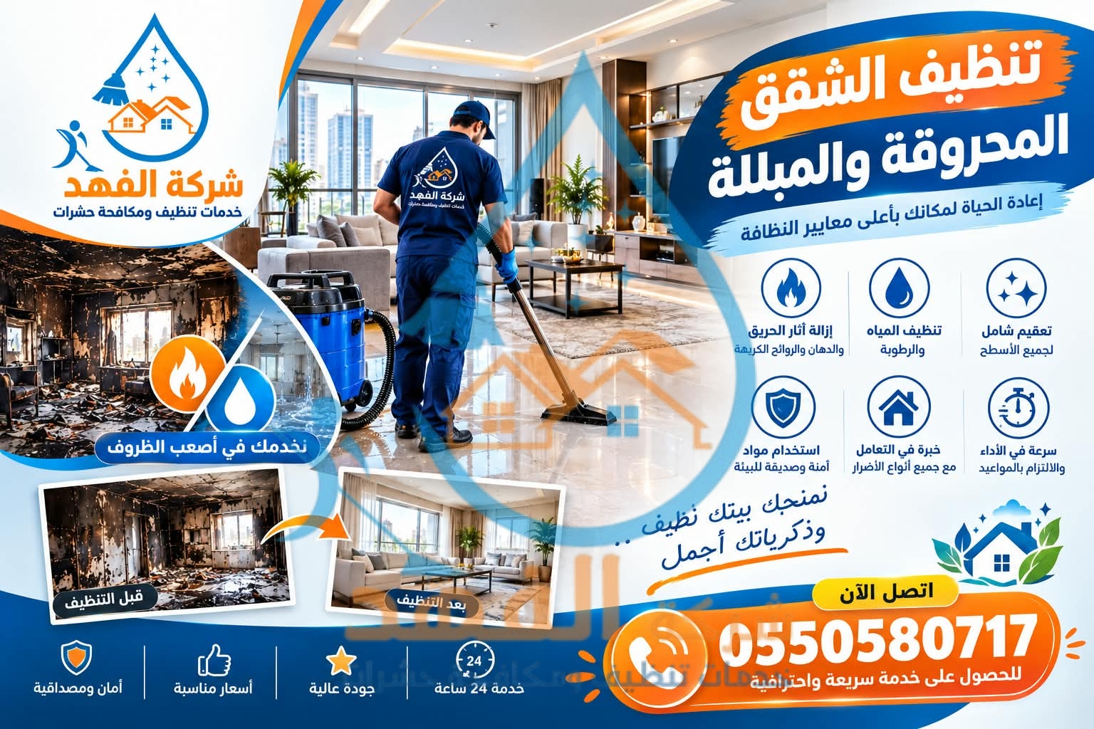 شركة تنظيف شقق محروقة بالرياض