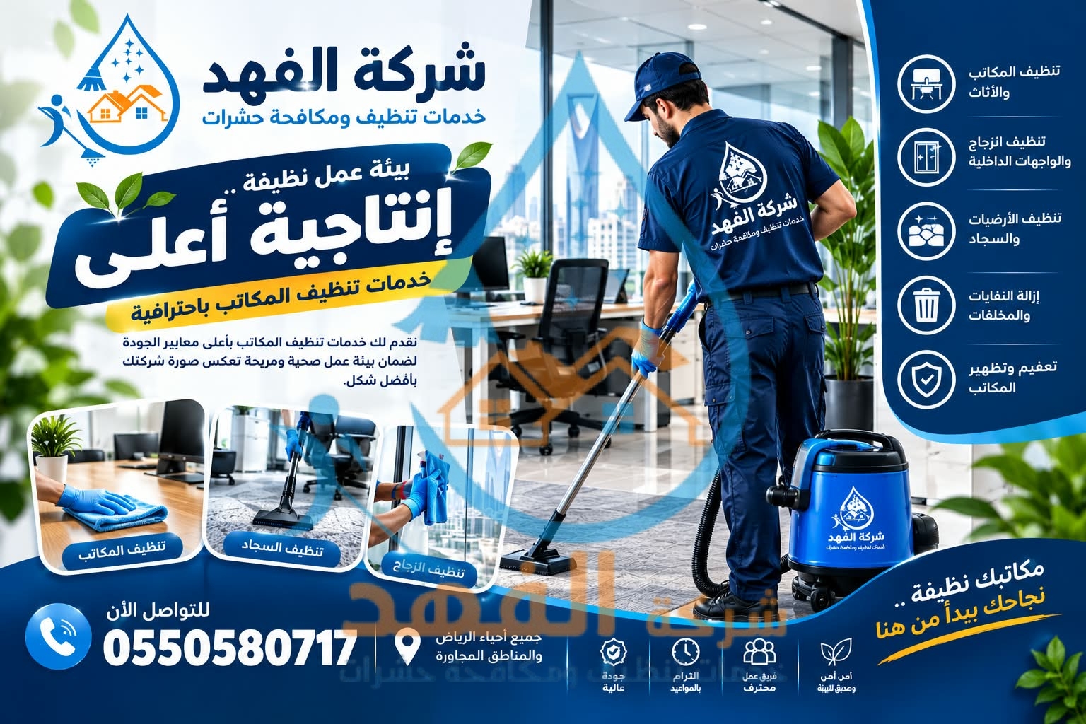 شركة تنظيف مكاتب بشقراء