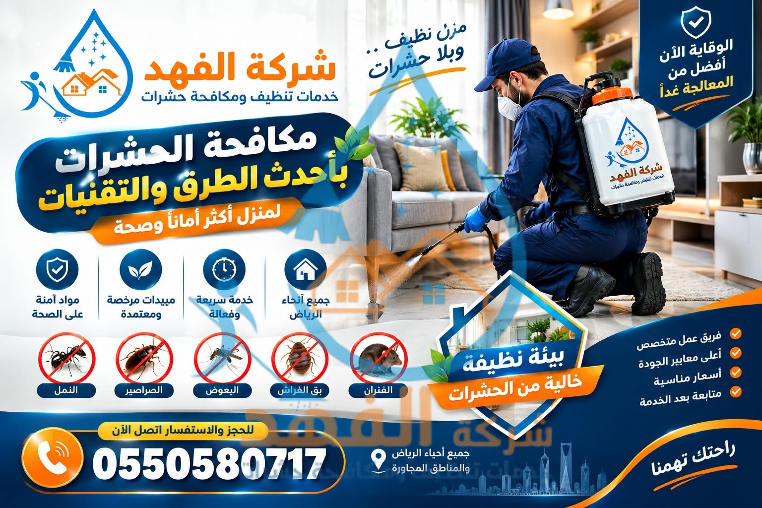 نصائح شركة مكافحة حشرات بالرياض