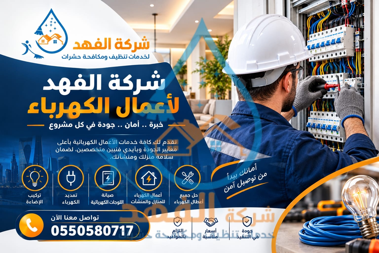 فني كهرباء بالرياض